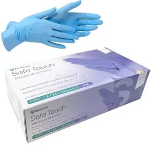 Рукавички SafeTouch H-series Blue нітрилові без пудри розмір S 100 шт./пач.