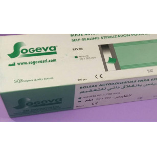 Стерилизационные пакеты Sogeva самоклеющие с индикатором  60х110 мм 200 шт