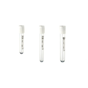Пробірка вакуумна без наповнювача з білою кришкою Vacutest 9 мл 16х100мм