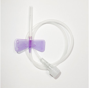 Канюля внутрішньовенна "Метелик" 24G Alexpharm фіолетова