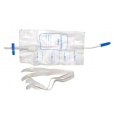 Мочеприемник со сливным клапаном и фиксатором к ноге 750 мл, JS (винтовой клапан)