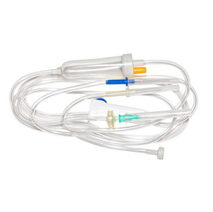 Система для переливання інфузійних розчинів та кровозамінників з металевим шипом "Alexpharm"