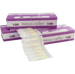 Иглы для инъекций мезотерапии Mesorelle 33Gx4 100 шт/уп