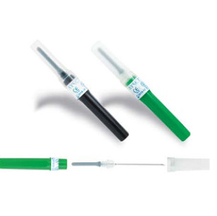 Иглы для забора крови Ayset 0,8×38 мм, зелёные, двусторонние, стерильные (100 шт.)
