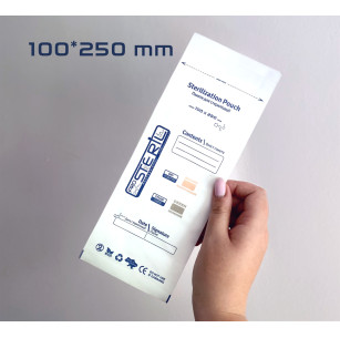 Крафт-пакеты ProSteril 100*250 мм белые (100 шт)